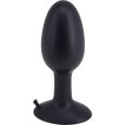 PLUG ANAL DE SILICONE ROLL PLAY PRETO M 10X3.3CM