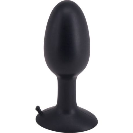 PLUG ANAL DE SILICONE ROLL PLAY PRETO M 10X3.3CM