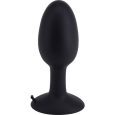 PLUG ANAL DE SILICONE ROLL PLAY PRETO L 12X4CM