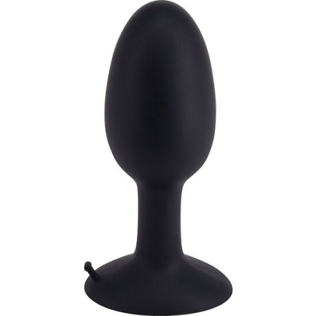 PLUG ANAL DE SILICONE ROLL PLAY PRETO L 12X4CM