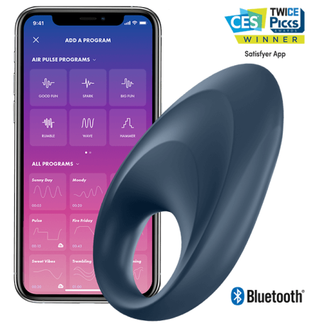 SATISFYER ANEL PARA PÉNIS VIBRATÓRIO COM APLICAÇÃO