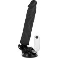 BASECOCK – VIBRADOR REALÍSTICO CONTROL REMOTO NEGRO 19 CM -O- 4 CM