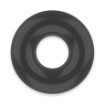 POWERING – SUPER FLEXIBLE Y RESISTENTE ANILLO PENE  4.5CM NEGRO