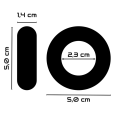 ANEL SUPER FLEXÍVEL RESISTENTE PRETO 5CM PR03