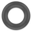 ANEL SUPER FLEXÍVEL RESISTENTE PRETO 5,5 CM PR06