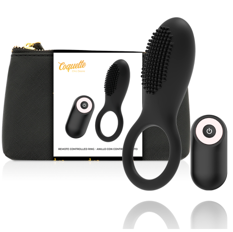 COQUETTE CHIC DESIRE ANEL PÉNIS CONTROLE REMOTO RECARREGÁVEL PRETO/ OURO