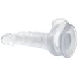 BAILE DILDO REALISTA VENTOSA 16.7 CM – TRANSPARENTE