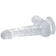 BAILE DILDO REALISTA VENTOSA 16.7 CM – TRANSPARENTE