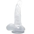 BAILE DILDO REALISTA VENTOSA 16.7 CM – TRANSPARENTE