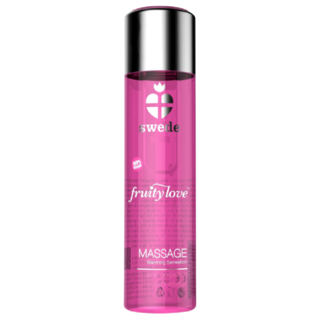 ÓLEO MASSAGEM FRUITYLOVE EFEITO QUENTE AROMA TORANJA ROSA COM MANGA 120ML | SWEDE