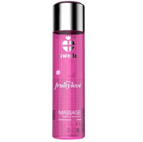 ÓLEO MASSAGEM FRUITYLOVE EFEITO QUENTE AROMA TORANJA ROSA COM MANGA 60ML | SWEDE