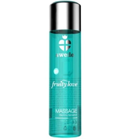 ÓLEO MASSAGEM FRUITYLOVE EFEITO QUENTE AROMA GROSELHA PRETA E LIMA 60ML | SWEDE