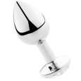 PLUG ANAL DE METAL COM DIAMANTE L 9.5X4CM