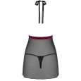 CAMISA DE NOITE E TANGA ROSSITA PRETA/VERMELHA L/XL
