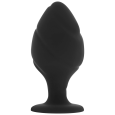 PLUG ANAL DE SILICONE PRETO S 6.5X3.8CM