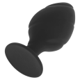 PLUG ANAL DE SILICONE PRETO S 6.5X3.8CM