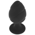 PLUG ANAL DE SILICONE PRETO S 6.5X3.8CM