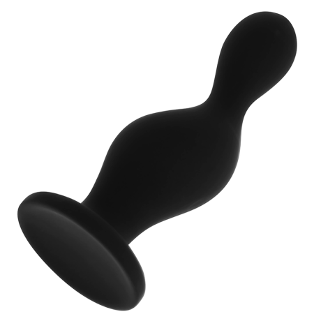 PLUG ANAL CURVO PRETO 12X4CM