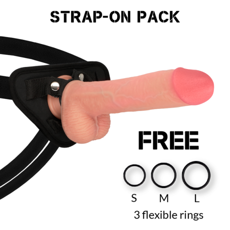 ROCKARMY - ARNÊS + LIQUID SILICONE DILDO PREMIUM KINGCOBRA 24 CM -O- 4.77 CM