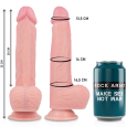 ROCKARMY ARNÊS + DILDO ROTAÇÃO E VEIBRAÇÃO HAWK REALISTA 22 CM