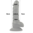 ARNÊS COCK MILLER + DENSIDADE DE SILICONE COCKSIL ARTICULÁVEL PRETO 13 CM