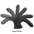 ARNÊS COCK MILLER + DENSIDADE DE SILICONE ARTICULÁVEL COCKSIL PRETO 19,5 CM