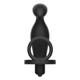ADDICTED TOYS – MASSAJADOR ANAL COM ANEL DE SILICONE PRETO