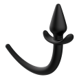 PLUG ANAL COM CAUDA PRETO 7X3CM