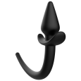 PLUG ANAL COM CAUDA PRETO 7X3CM