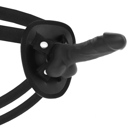 ARNÊS COCK MILLER + DENSIDADE DE SILICONE COCKSIL ARTICULÁVEL PRETO 13 CM
